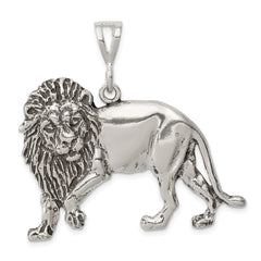 Sterling Silver Antiqued Lion Charm - 3