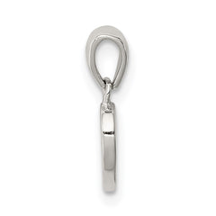 Sterling Silver Rhodium-plated Polished Heart Pendant