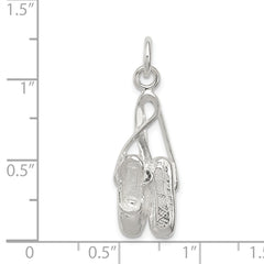 Sterling Silver Ballet Slippers Charm - 2