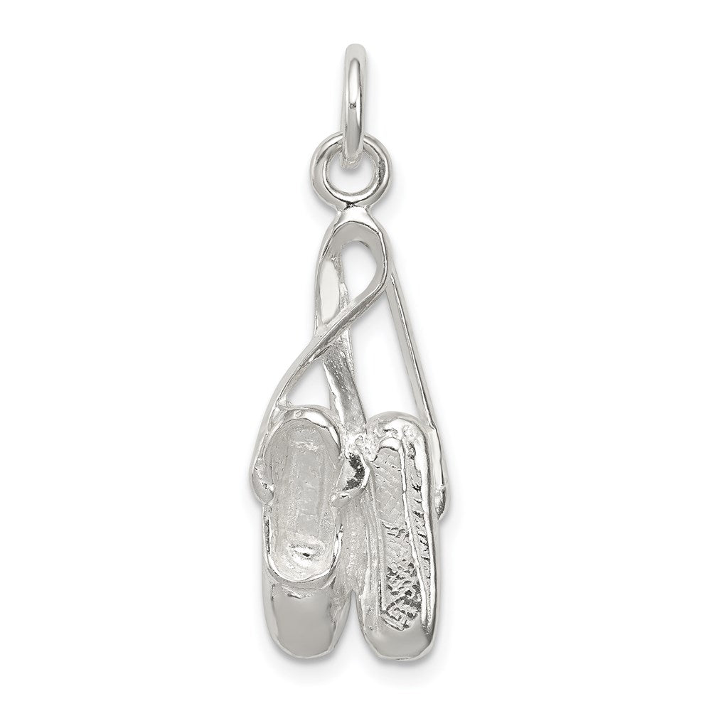 Sterling Silver Ballet Slippers Charm - 2