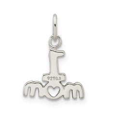 Sterling Silver Polished #1 MOM Charm
