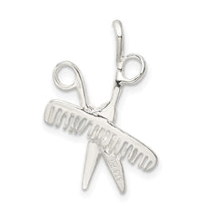 Sterling Silver Comb & Scissors Charm