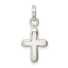 Sterling Silver Polished Cross Charm - 6