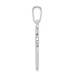 Sterling Silver Polished Cross Pendant - 30