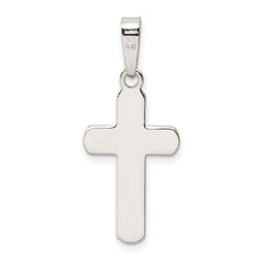 Sterling Silver Polished Cross Pendant - 30
