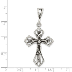 Sterling Silver Antiqued Cross Pendant - 20