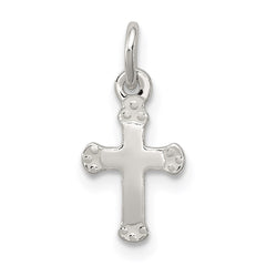 Sterling Silver Polished Cross Charm - 7
