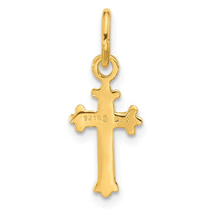 Sterling Silver Gold-tone Polished Small Cross Pendant
