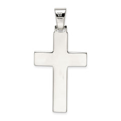 Sterling Silver Polished Cross Pendant - 13