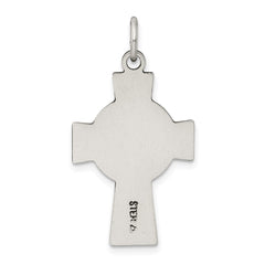 Sterling Silver Antiqued Irish Cross Pendant - 2