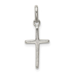Sterling Silver Polished Cross Charm - 2