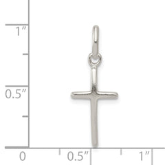 Sterling Silver Polished Cross Charm - 2