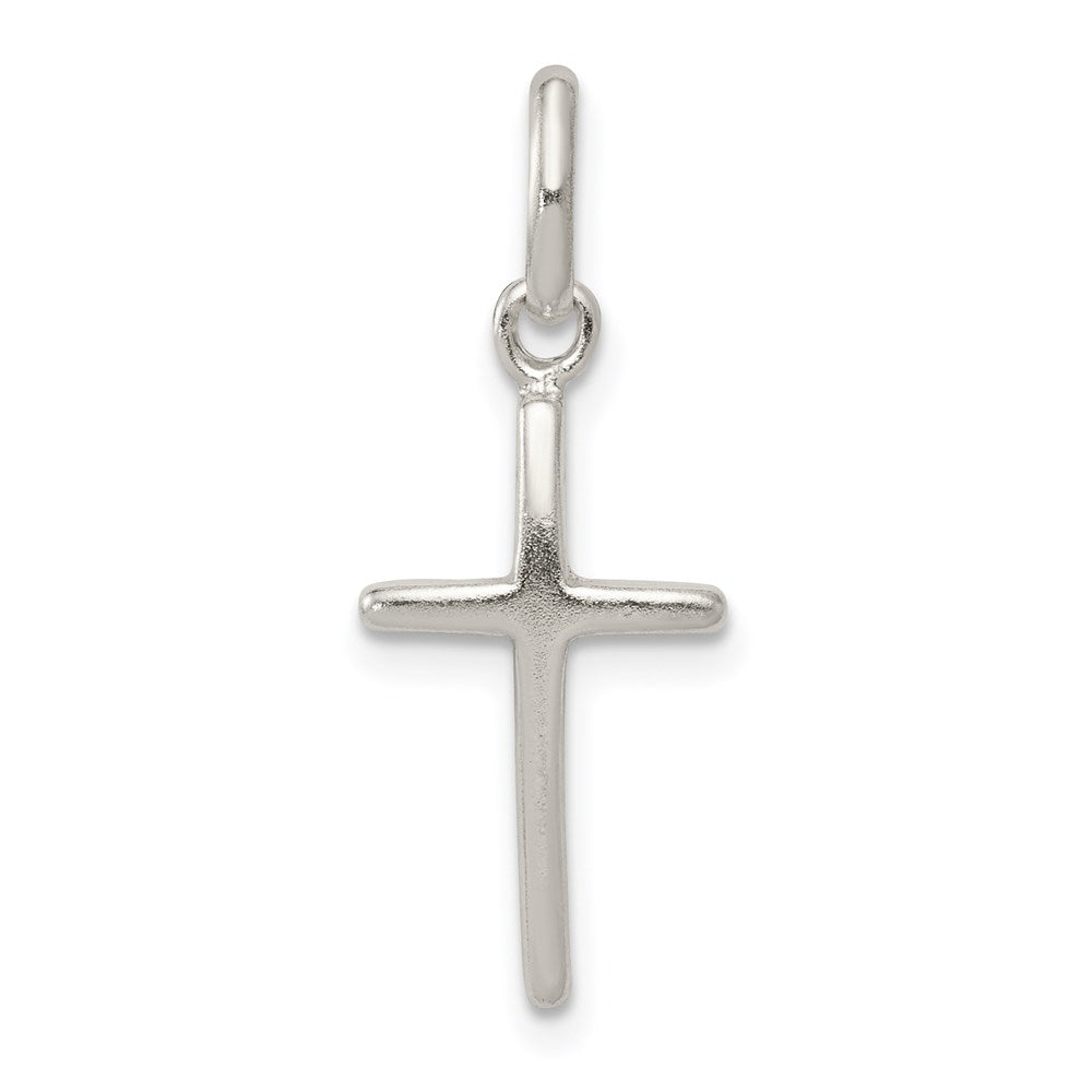 Sterling Silver Polished Cross Charm - 2