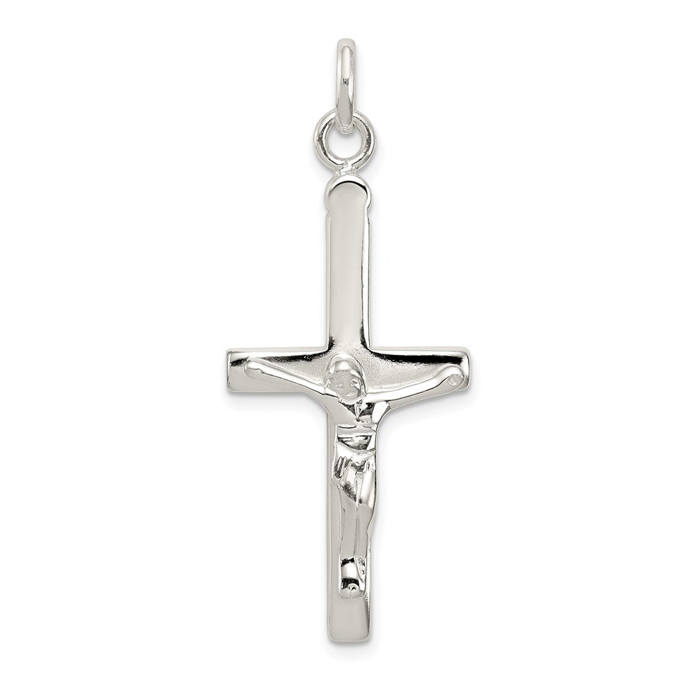Sterling Silver Polished Crucifix Cross Pendant - 2