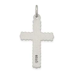 Sterling Silver Antiqued and Brushed INRI Crucifix Pendant - 2