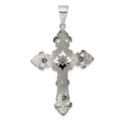 Sterling Silver Antiqued Crucifix Pendant - 7