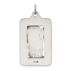 Sterling Silver Antiqued and Brushed St. Christopher Medal