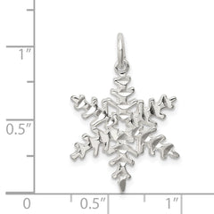 Sterling Silver Snowflake Pendant - 3