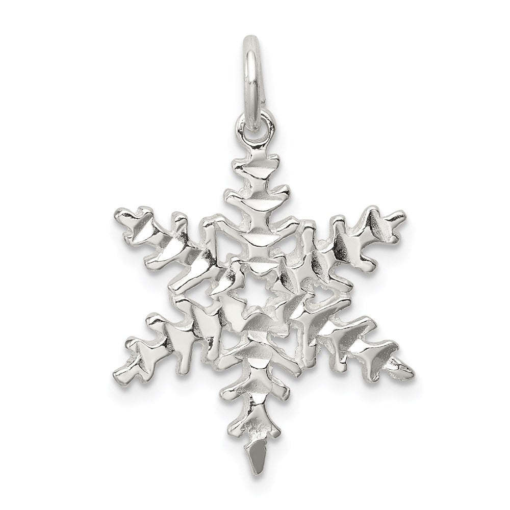 Sterling Silver Snowflake Pendant - 3