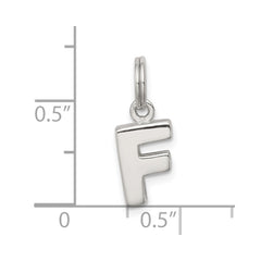 Sterling Silver Letter F Initial Charm - 2