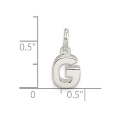 Sterling Silver Letter G Initial Charm - 3