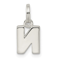 Sterling Silver Letter N Initial Charm - 2