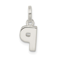 Sterling Silver Letter P Initial Charm - 2