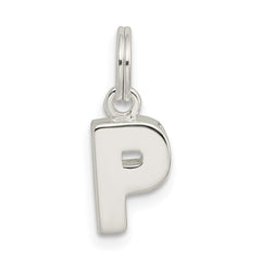 Sterling Silver Letter P Initial Charm - 2