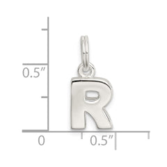 Sterling Silver Letter R Initial Charm - 3