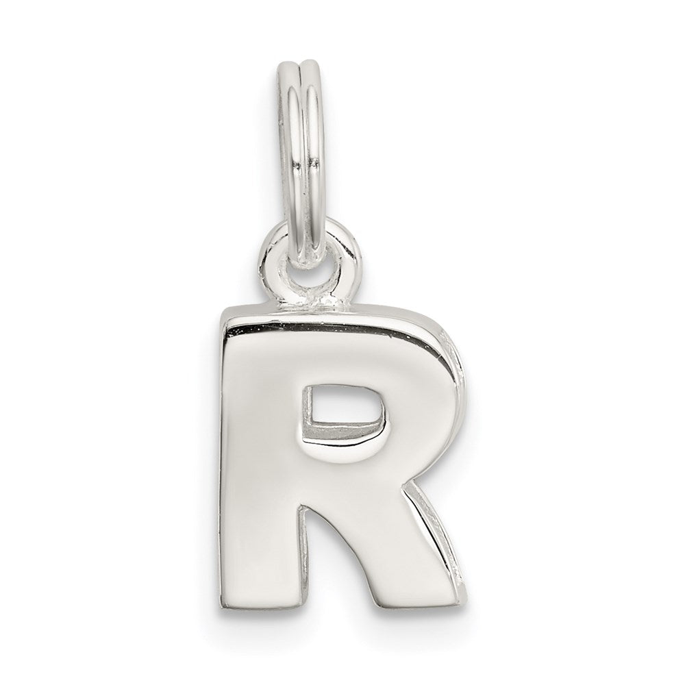 Sterling Silver Letter R Initial Charm - 3