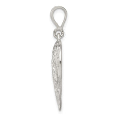 Sterling Silver Polished Filigree Heart Pendant - 2