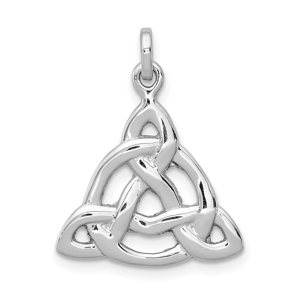 Sterling Silver Rhodium-plated Polished Celtic Symbol Pendant - 2