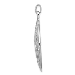 Sterling Silver Rhodium-plated Polished Celtic Pendant - 2
