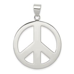 Sterling Silver Polished Peace Pendant - 2
