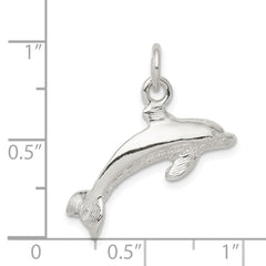 Sterling Silver Polished Dolphin Pendant - 2