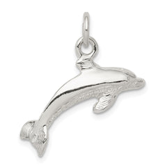 Sterling Silver Polished Dolphin Pendant - 2