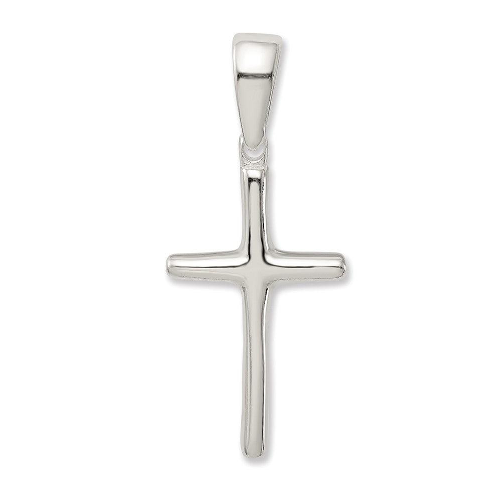 Sterling Silver Polished Cross Pendant - 9