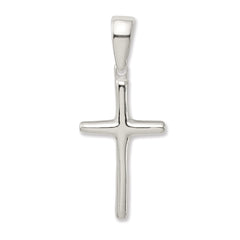 Sterling Silver Polished Cross Pendant - 9