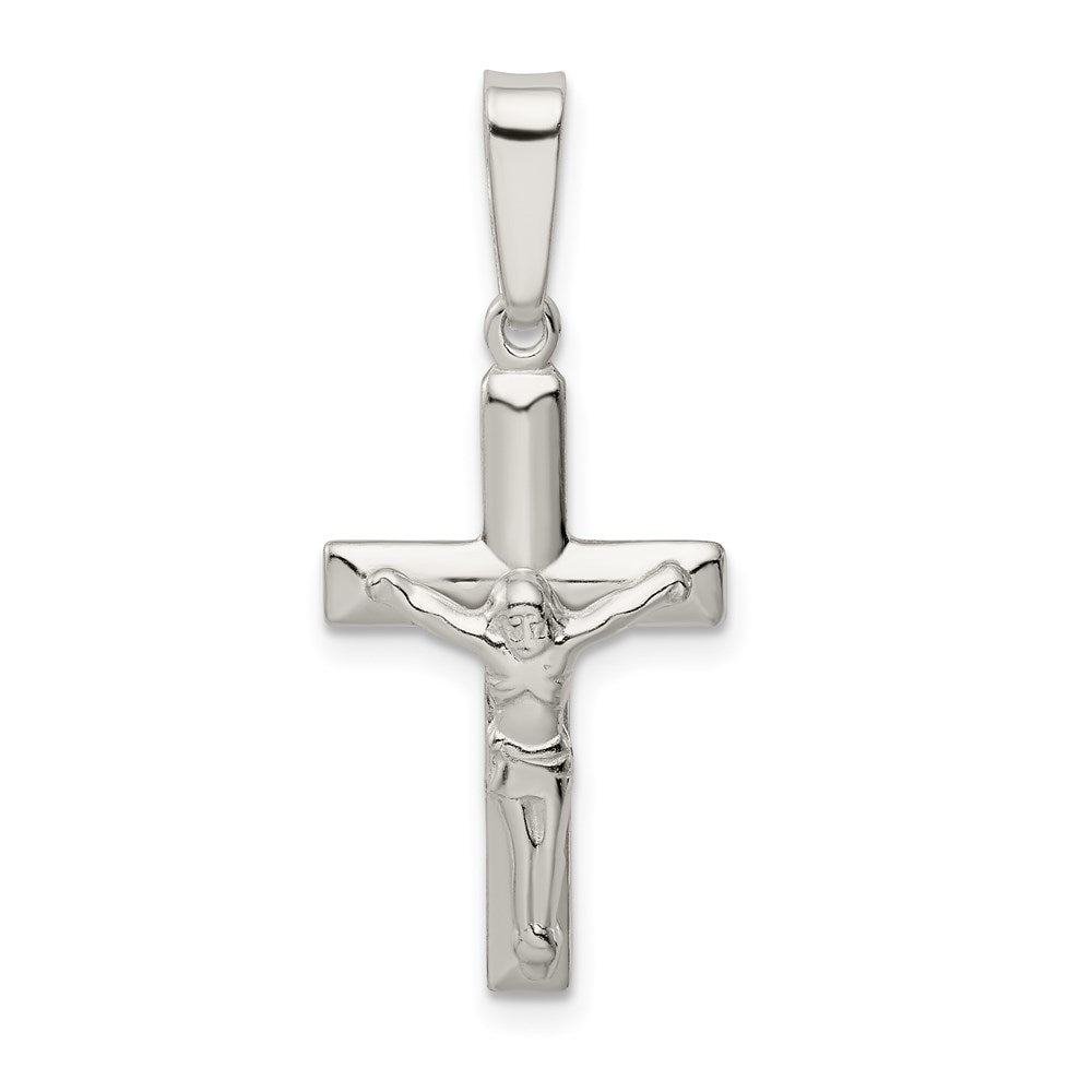 Sterling Silver Polished Crucifix Pendant - 5