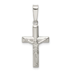 Sterling Silver Polished Crucifix Pendant - 5