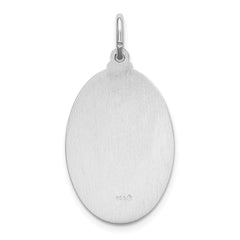 Sterling Silver Rhodium-plated Spanish Lady of Guadalupe Medal Pendant - 2