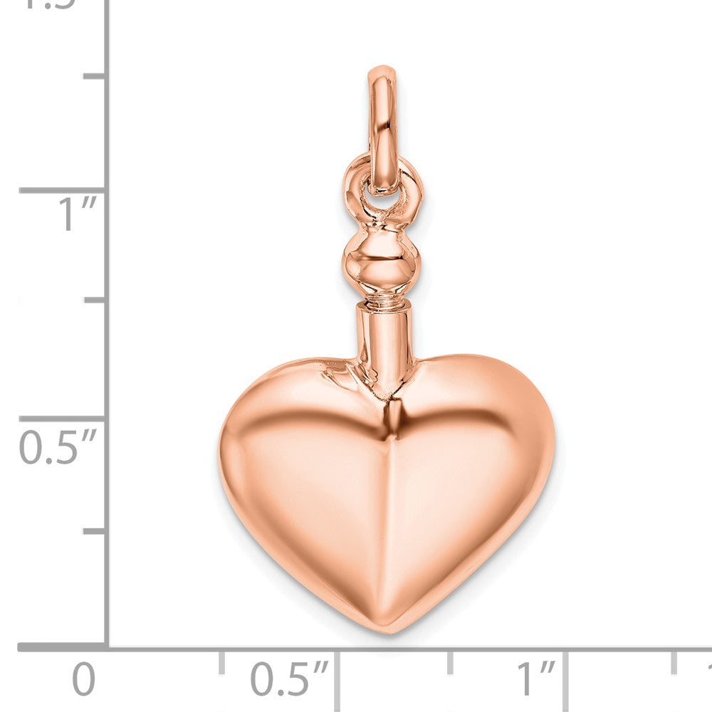 Sterling Silver Rose Gold-Tone Polished Screw Top Ash Holder Pendant
