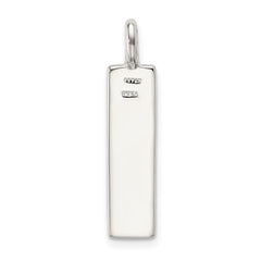 Sterling Silver Polished Enameled BELIEVE Pendant
