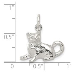 Sterling Silver Cat Charm - 4