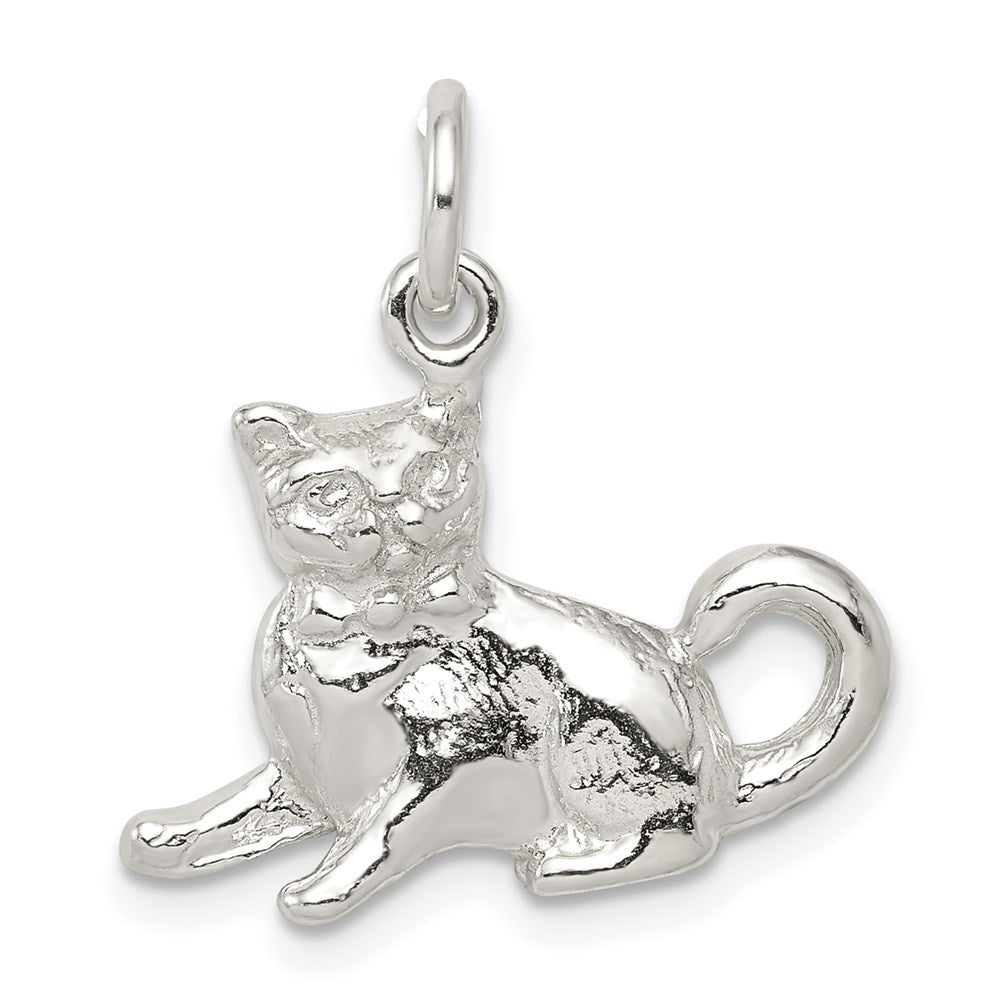 Sterling Silver Cat Charm - 4