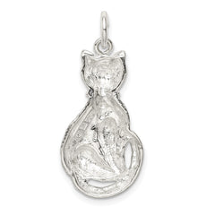 Sterling Silver Cat Charm - 6