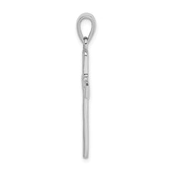Sterling Silver Rhodium-plated Cross Pendant - 5