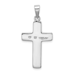 Sterling Silver Rhodium-plated Cross Pendant - 5