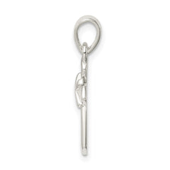 Sterling Silver Polished Cross Pendant - 45