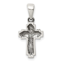 Sterling Silver Antiqued Cross Pendant - 22